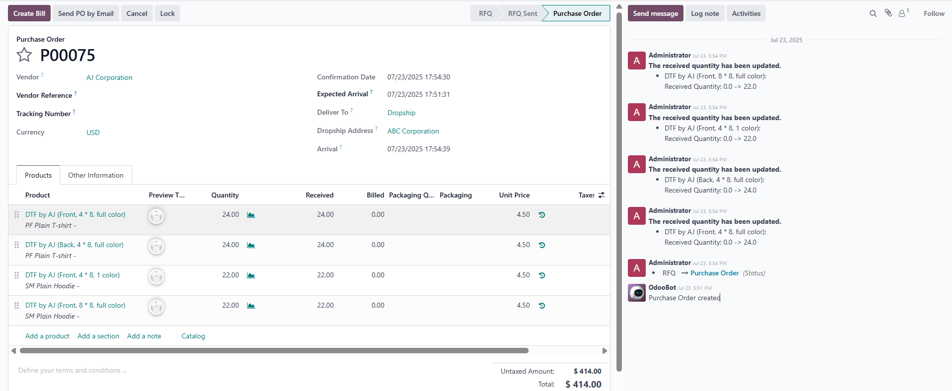 print order management system